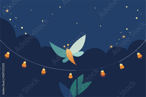 christmas card with a bird