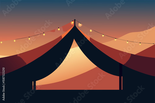 circus tent vector illustration