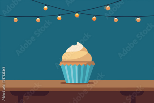 cupcake with cream on top