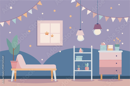 christmas room with christmas tree