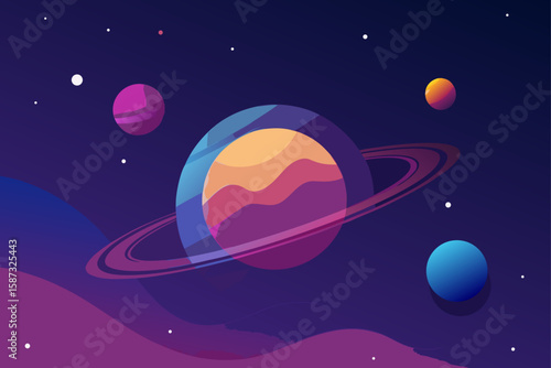 alien planet and space