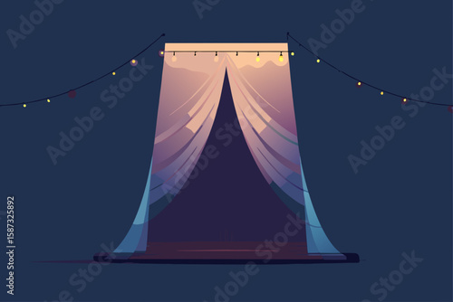 circus tent on a blue sky