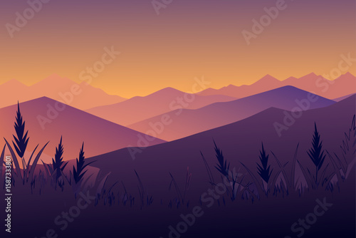 sunrise in mountains