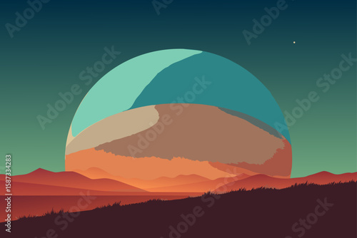 sunset over the mountains