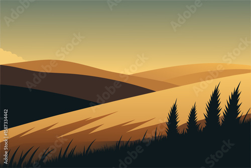 sunrise in the desert