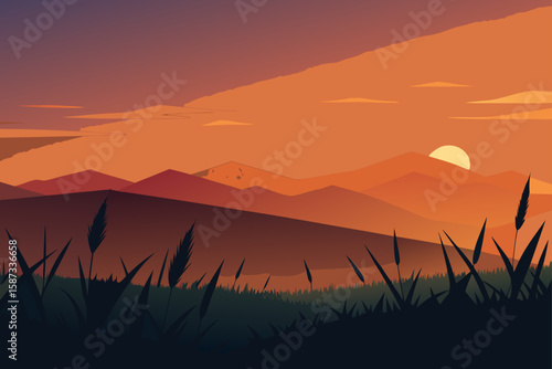sunrise in the mountains