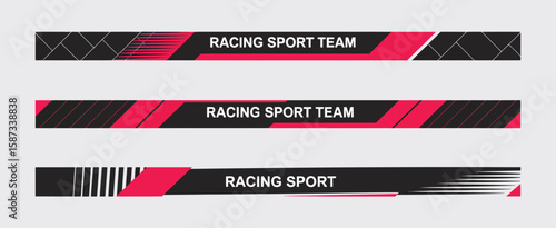 Racing Car Stripe Vector Collection with Dynamic Lines and Vinyl Decals Perfect for Automobile Design Projects, Sporty Graphics, Speed Themes, and Custom Wrap Applications

