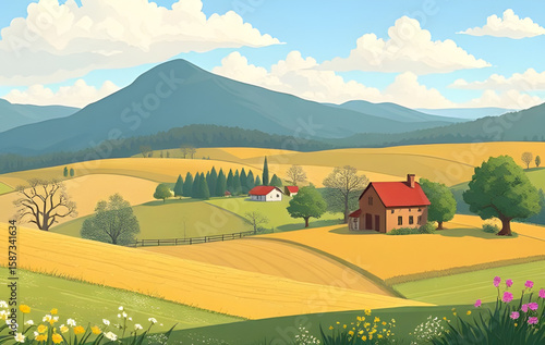 rural landscape in tuscany
