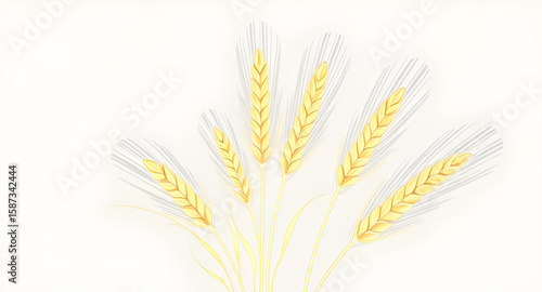 wheat vector, wheat illustration, wheat clipart, grain vector, cereal crop vector, wheat stalk, wheat spikelet, wheat sheaf, harvest vector, golden wheat, wheat plant, agricultural vector, wheat icon,