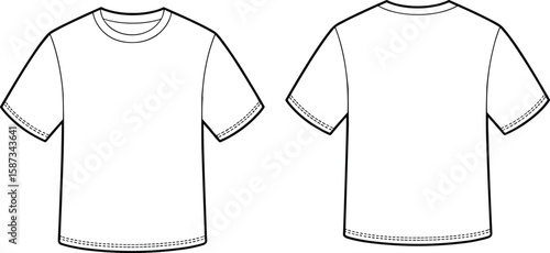 Bucket hat technical drawing, unisex vector sketch, fashion flat template, sewing pattern design, brim cap outline, printable apparel accessory illustration