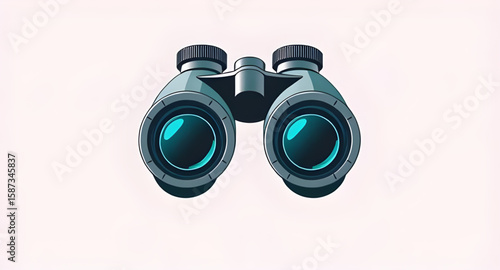 binoculars clipart, flat binoculars, cartoon binoculars, military binoculars, compact binoculars, surveillance tool, looking glass, observation equipment, spy gadget, search and find, hiking gear, nat