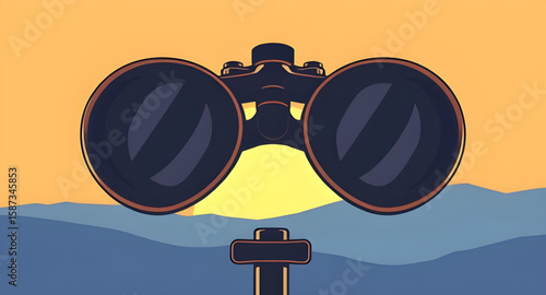 binoculars silhouette, safari equipment, outdoor exploration, bird watching, telescope icon, magnifying device, binoculars clipart, flat binoculars, cartoon binoculars, military binoculars, compact bi