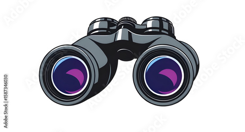 binocular on white background
