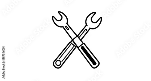 wrench and screwdriver, wrench icon, screwdriver icon, tools icon, repair tools, maintenance icon, fix icon, hardware tools, vector tools, crossed tools, wrench symbol, screwdriver symbol, mechanic ic