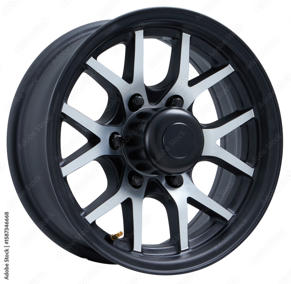 Obraz premium Car Wheel Rim On PNG Transparent Background. Cut-Out Clipping Path With Adobe Photoshop Pen Tool . PNG Transparent Car Wheel , PNG Rim 