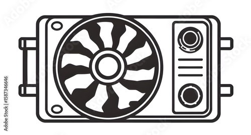 GPU cooler, Cooling system, Computer hardware, Heat sink fan, Desktop cooling, Laptop cooling, Tech accessories, Internal fan, Electronic cooling, Cooling device, Case fan, Airflow fan, CPU cooler, Co