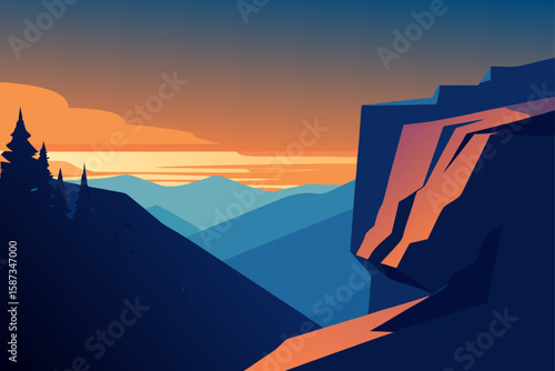 sunrise in the mountains