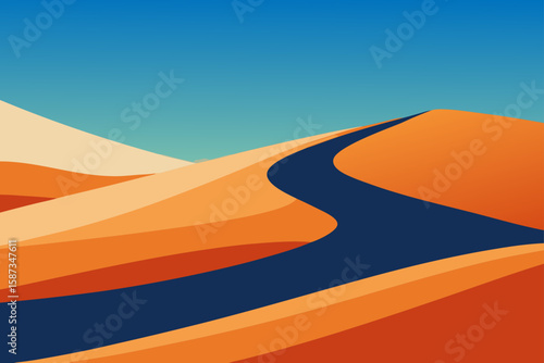 desert road in the desert