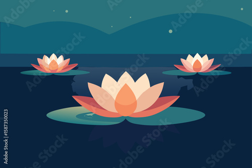 water lily in the water
