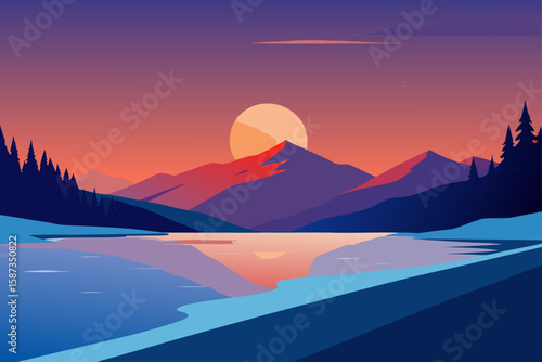sunrise in mountains