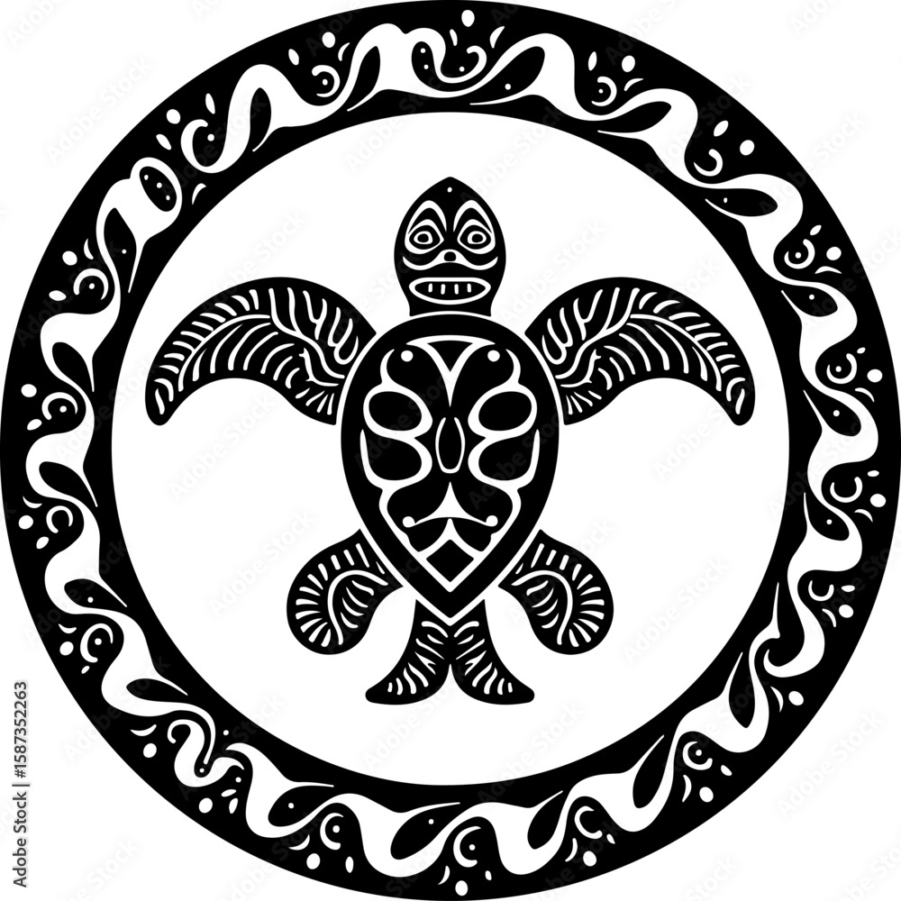 Naklejka premium Tribal Sun & Moon Mandala Vector bundle graphics