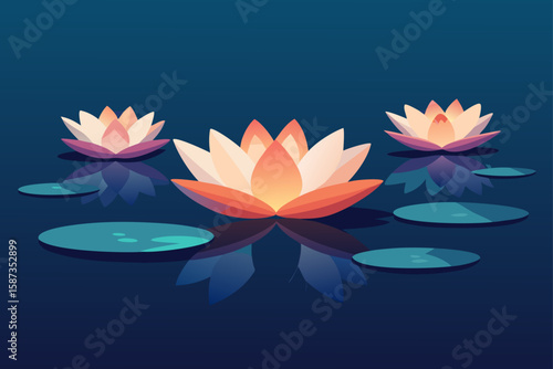 water lily in the pond