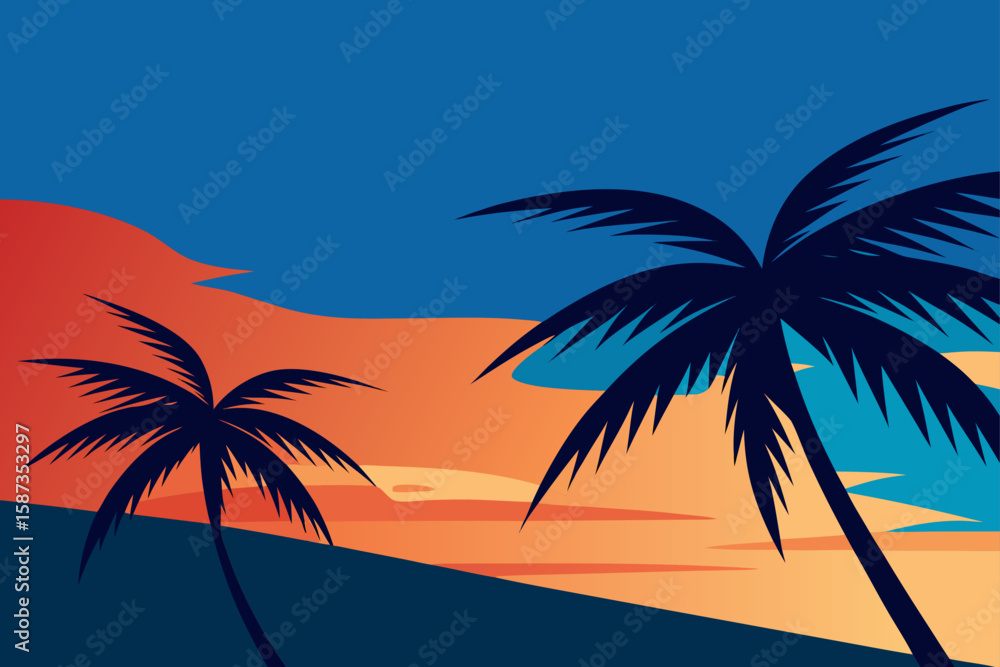 Obraz premium palm trees on the beach