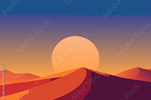 sunset in the mountains
