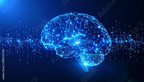 Wallpaper Mural Artificial Intelligence Digital Brain with Neural Network Torontodigital.ca