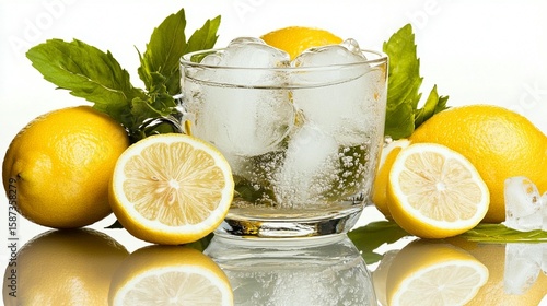 Wallpaper Mural Iced lemon water refreshing summer drink photography Torontodigital.ca