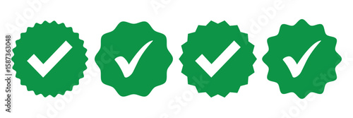 modern tick mark with checkbox icon. green checkmark sign for app, ui, website. vector illustration isolated on white background.