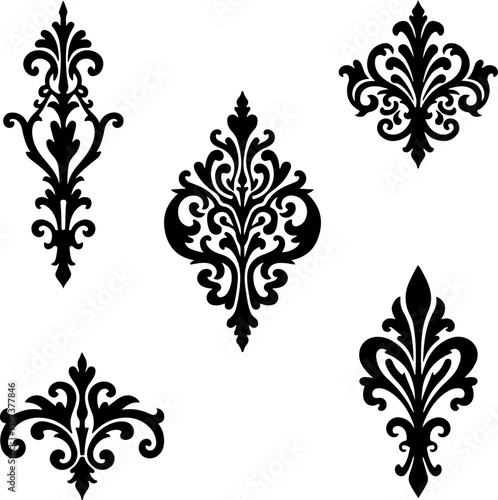 ornate, flourish, damask, scroll, classic, vintage,  frame