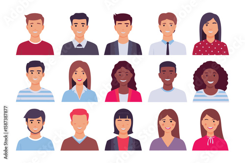 Diverse Faces: A vibrant illustration showcasing a mosaic of faces from various backgrounds, embodying the essence of inclusivity and global unity.