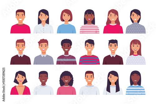 Diverse Faces: A collection of various people each radiating unique individuality, showcasing a spectrum of skin tones and expressions, highlighting the beauty of humanity.