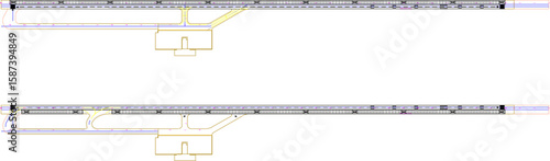 vector sketch illustration silhouette design section view site plan layout entrance arrangement to bus stop