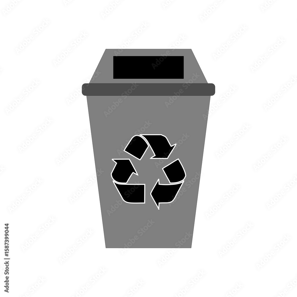 Recycling Bins with Recycle Symbol Icon Recycling Bins with Recycle Symbol Icon