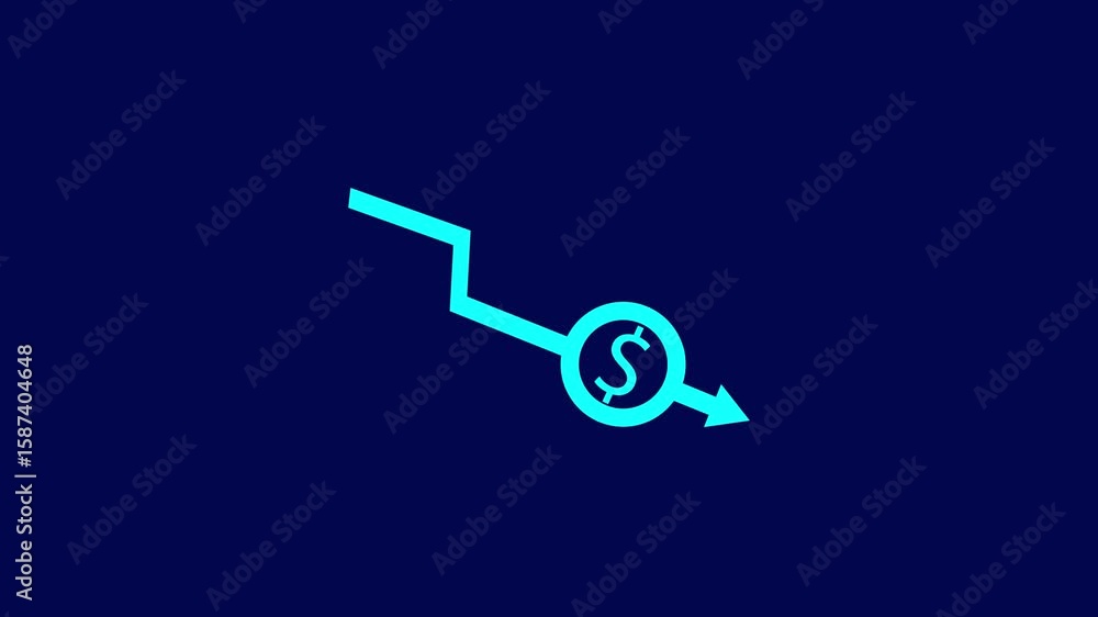 Money loss. Cash with down arrow stocks graph, concept of financial crisis, market fall. Money, profit, investment, economy, finance and demotion business concept. Money loss. Cash with down arrow stocks graph, concept of financial crisis, market fall. Money, profit, investment, economy, finance and demotion business concept.