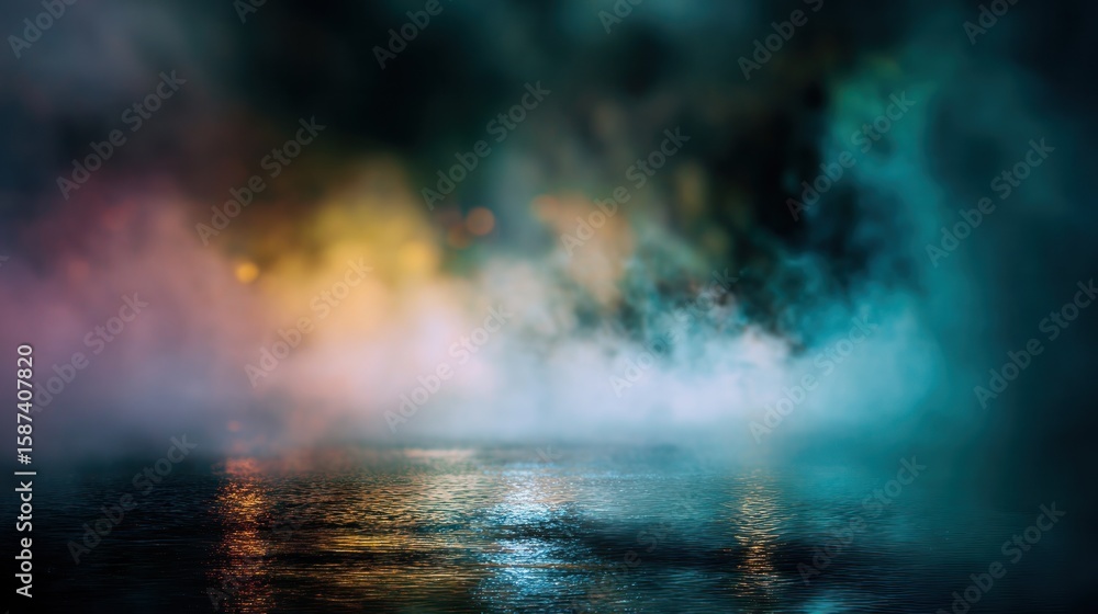 Obraz premium Abstract smoke night