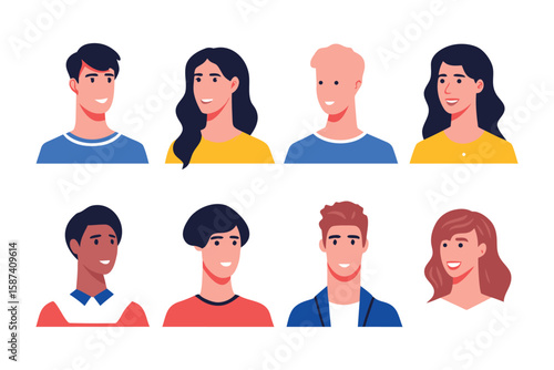Portraits of Diversity: A collection of diverse portraits, each capturing the unique features and expressions of individuals from different backgrounds.