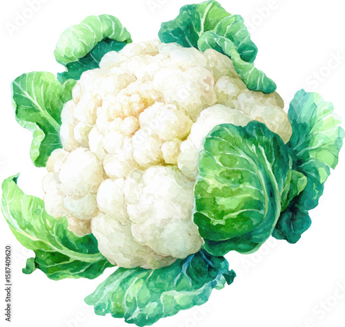 cauliflower isolated on white background