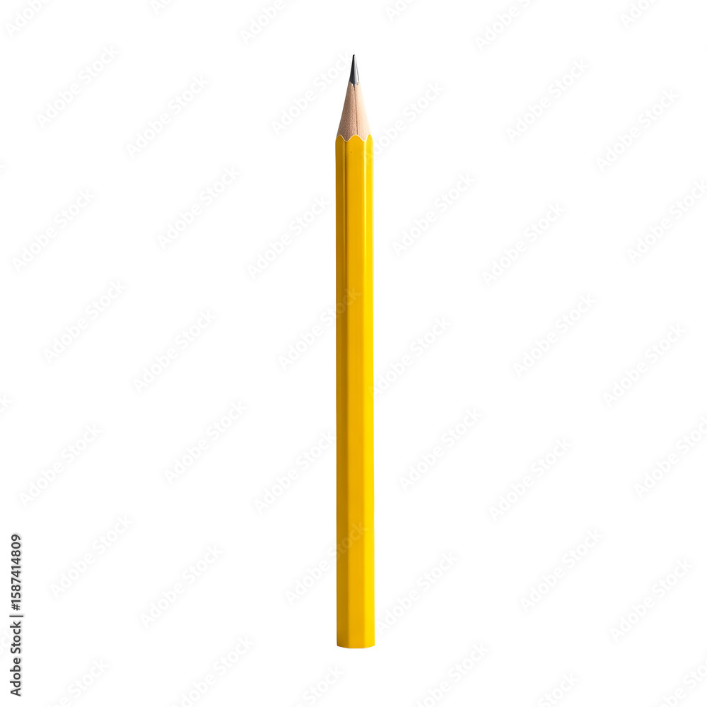 Isolated yellow pencil on a black background Isolated yellow pencil on a black background