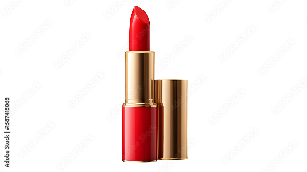 Obraz premium red lipstick isolated on white