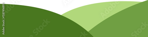 green landscape with vector shape
