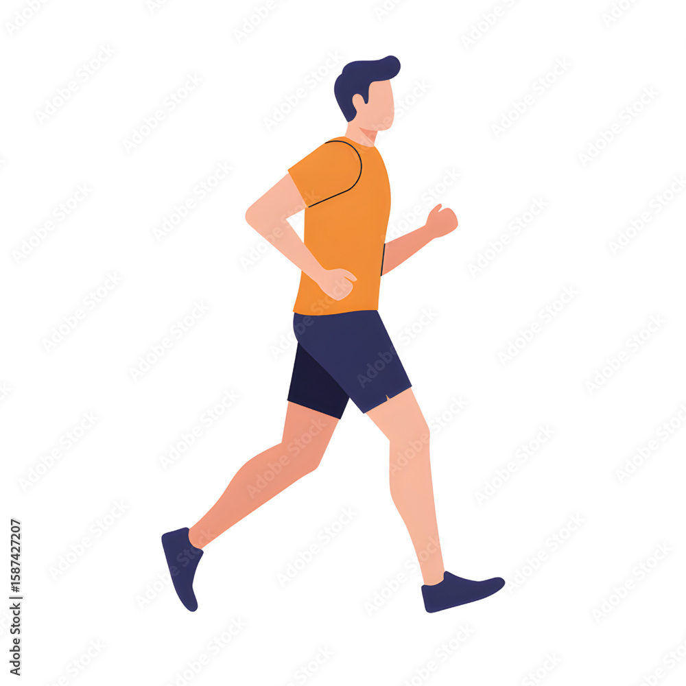 Fototapeta premium Person Running in Athletic Gear for Fitness and Health Motivation