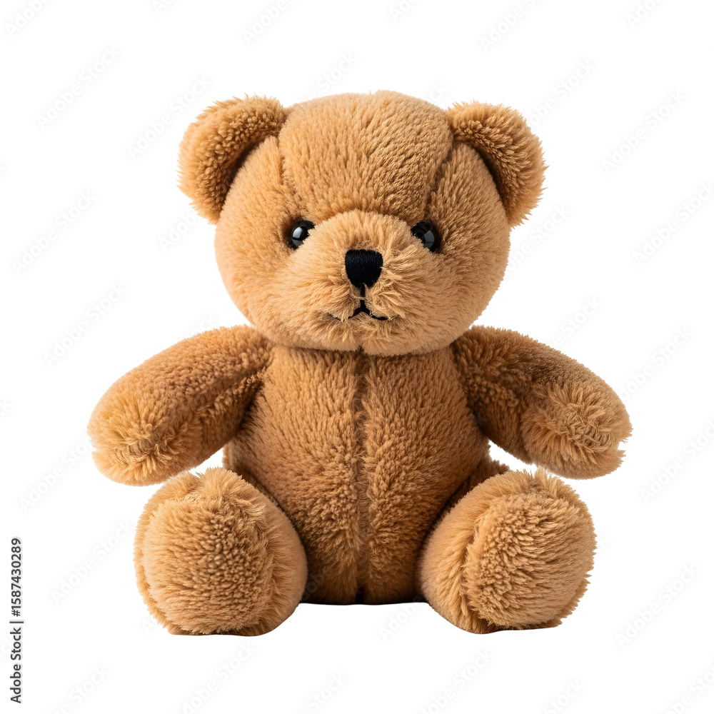 Obraz premium Cute teddy bear on black background