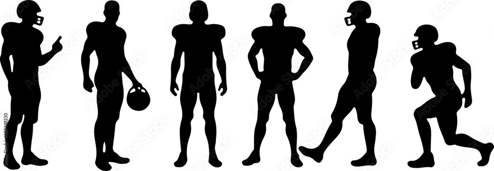 American football, players, NFL, sports vector graphics bundle American football, players, NFL, sports vector graphics bundle
