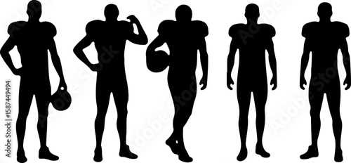  American football,  players, NFL, sports vector graphics bundle