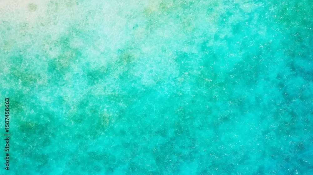 Fototapeta premium Aerial view of crystal clear turquoise water with subtle green hues