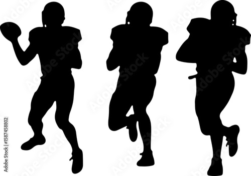 American football, players, NFL, sports art,   vector bundle