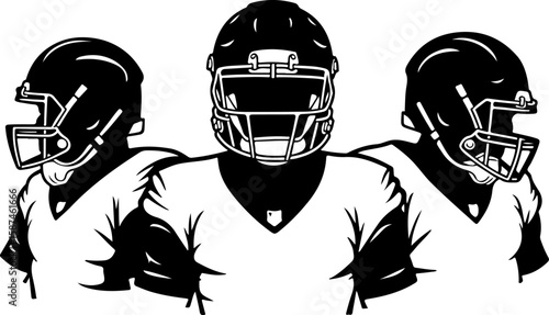 American football, players, NFL, sports art,   vector bundle